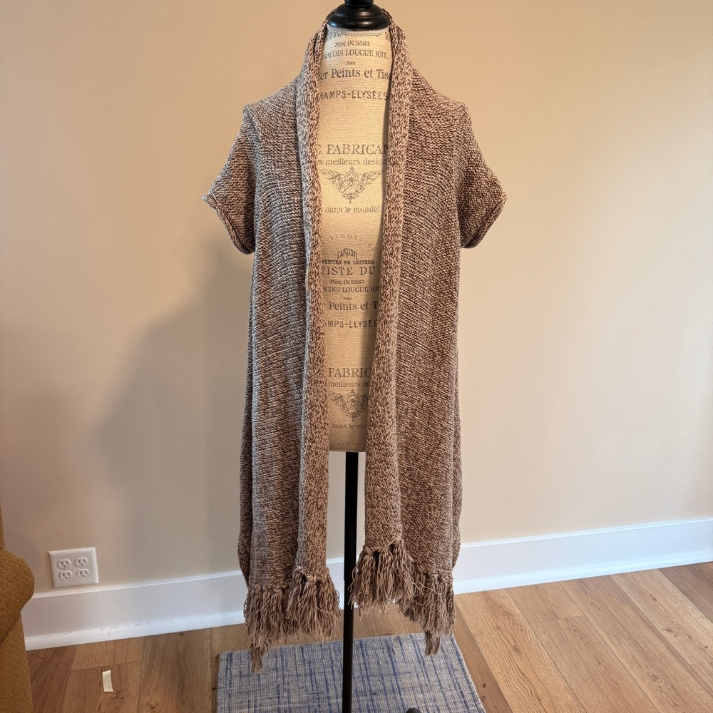 Bask Women's Thick High Low Blanket Boho Cardigan Size‎ M